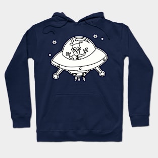 an extraterrestrial craft with its passengers Hoodie